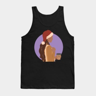 illustrator women coffee x-mas Tank Top